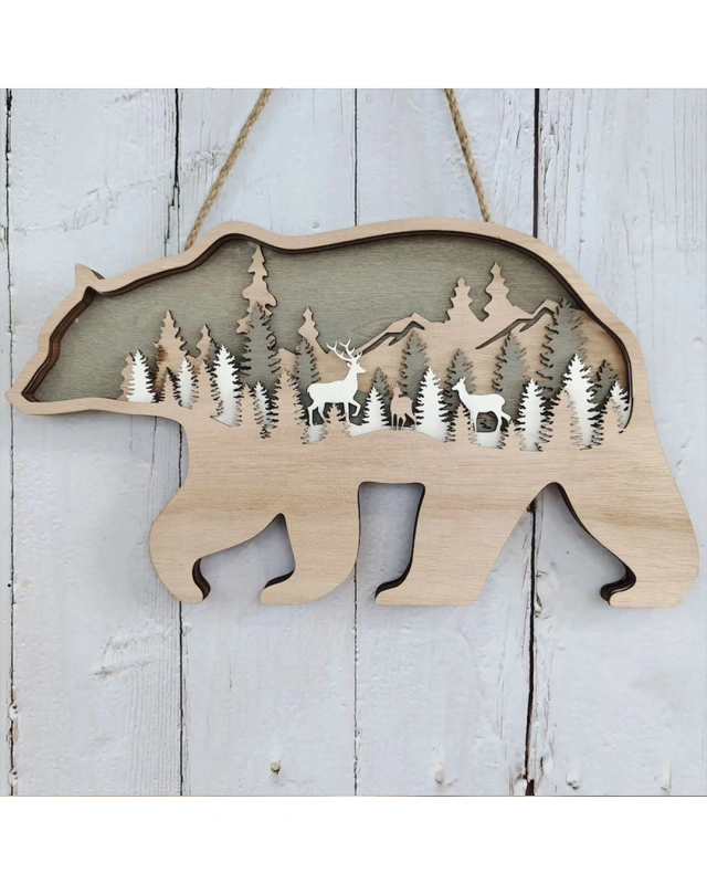 🔥Hot sale! -Brown bear and deer carving handmade gifts